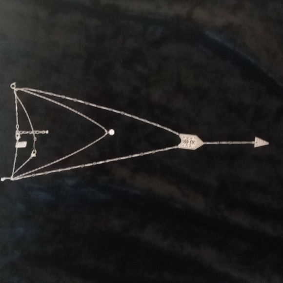 American eagle Navajo style necklace. & A Lauren Conrad crystal pendant necklace - Picture 6 of 7